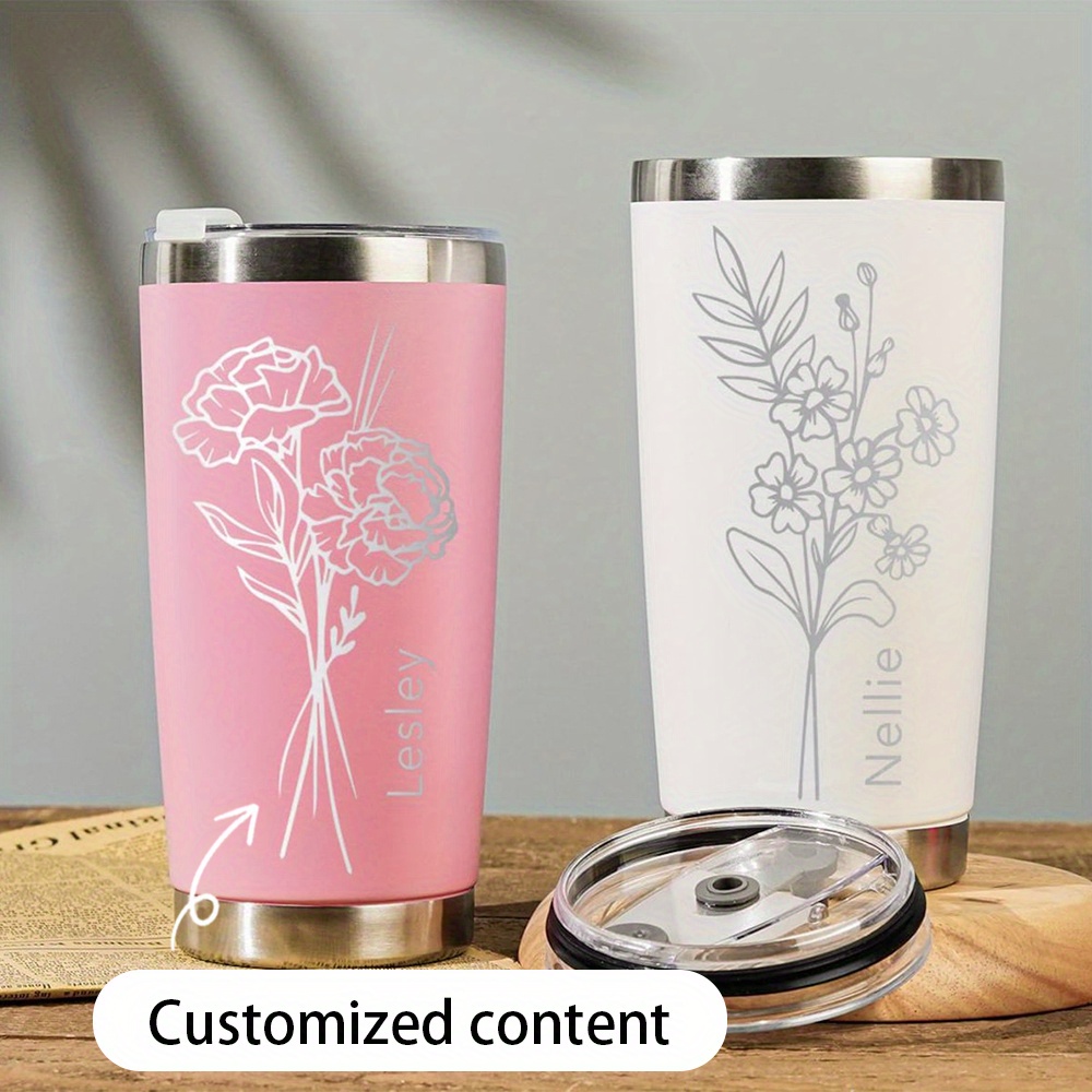 Coffee Tea Name - Personalizowany kubek ze stali nierdzewnej o