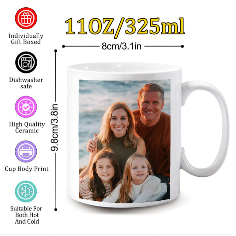 Coffee Tea Images - Kubek z własnym nadrukiem i tekstem,
