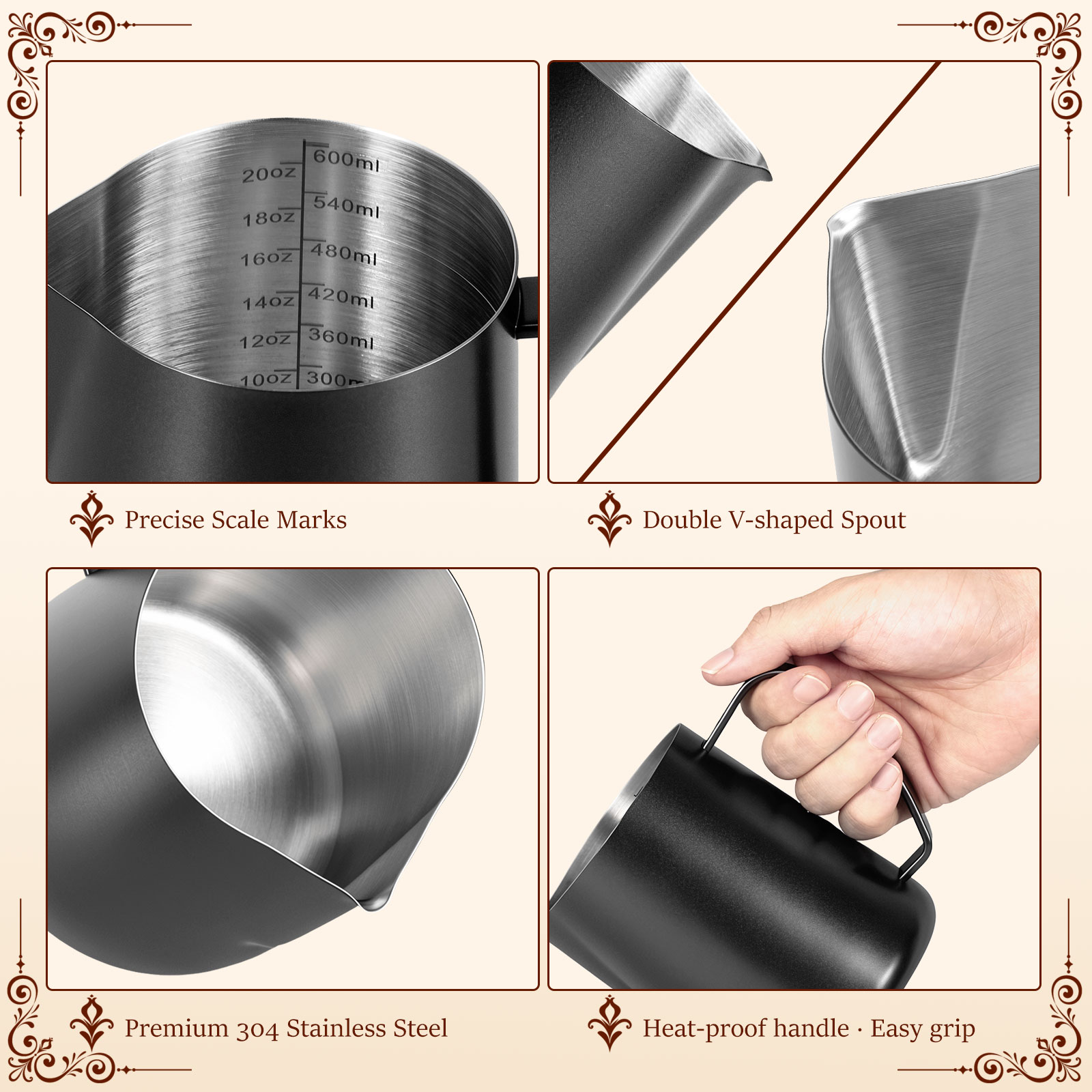 Dzbanek do spieniania mleka ze – Barista Milk Jug recenzja i cena