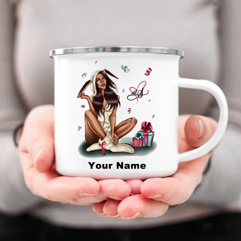 Niestandardowy kubek emaliowan – Coffee Tea Name recenzja i cena