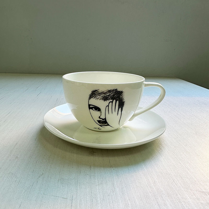 Ceramiczny kubek z ręcznie rys – Coffee Tea Images recenzja i cena