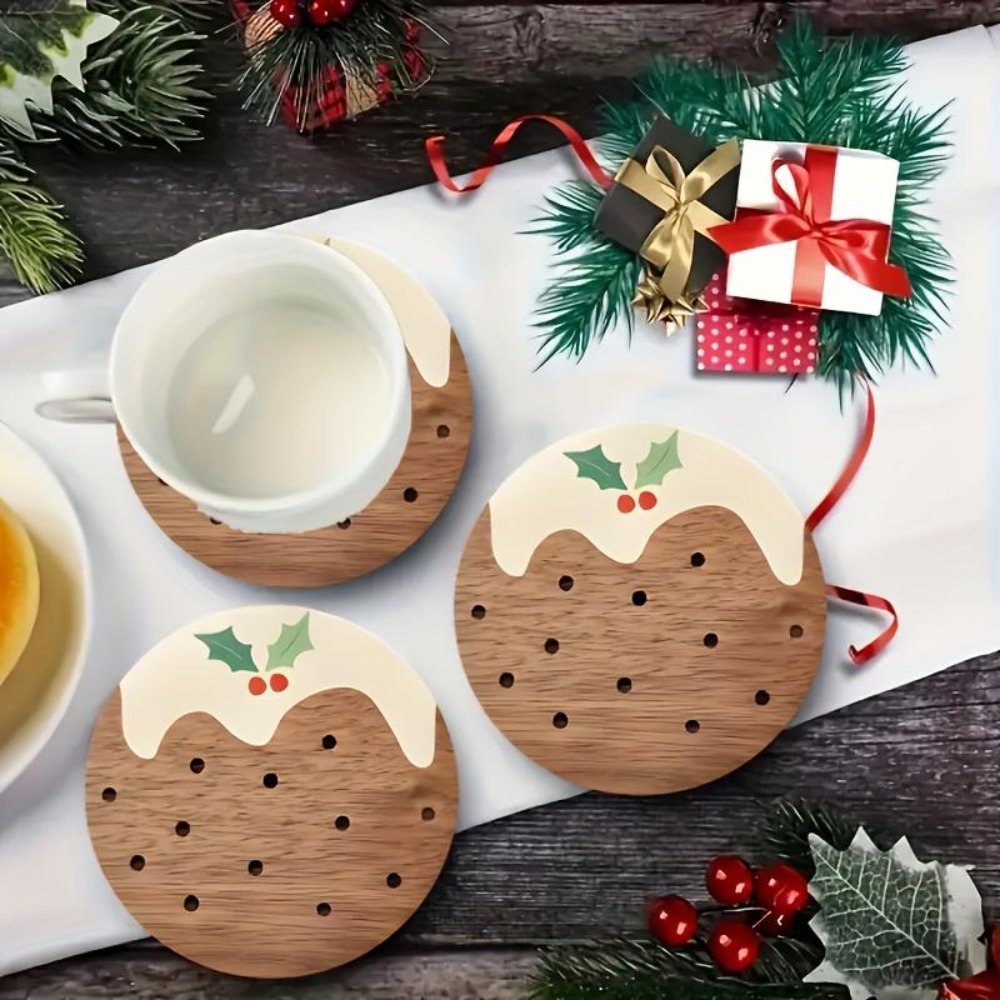 Drewniane Podkładki Pod Kubki  – Coffee Tea And Sugar Set recenzja i cena