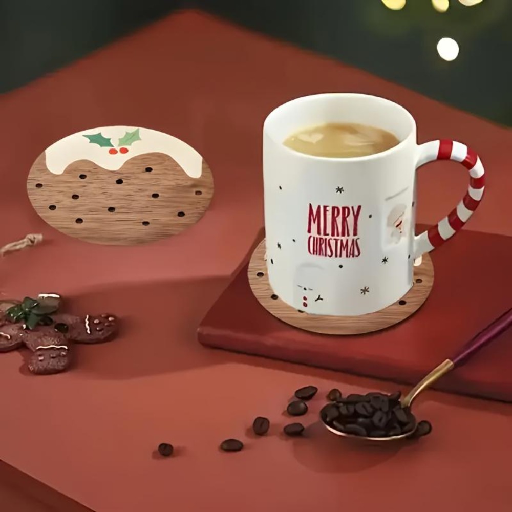 Drewniane Podkładki Pod Kubki  – Coffee Tea And Sugar Set recenzja i cena
